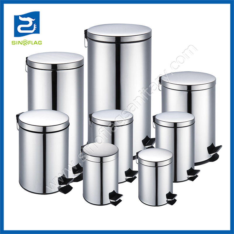 8L Household Small Recycle Colour Foot Pedal Office Waste Bin