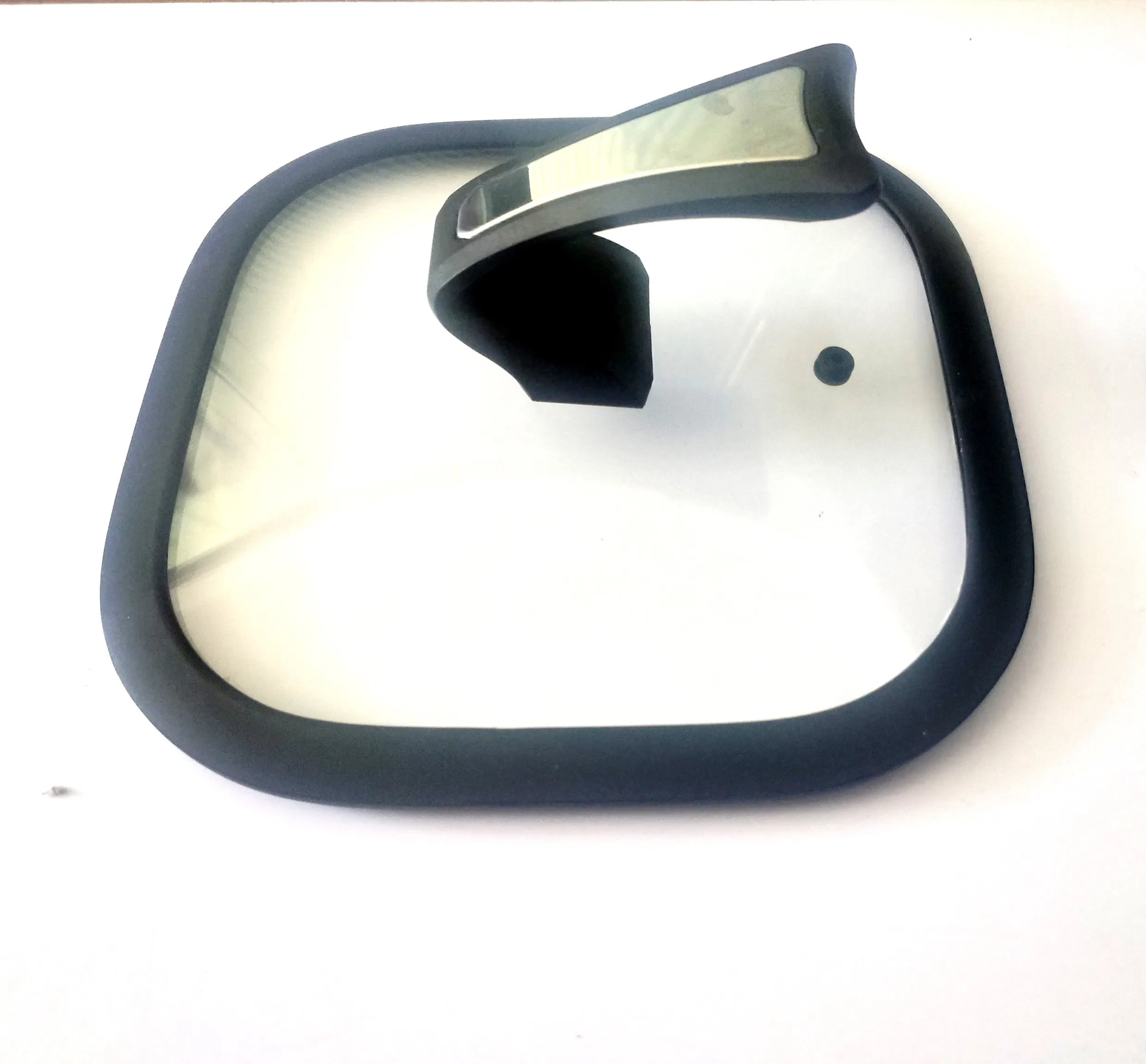 4mm Square Glass Lid with FDA Silicone Rim for Cookware
