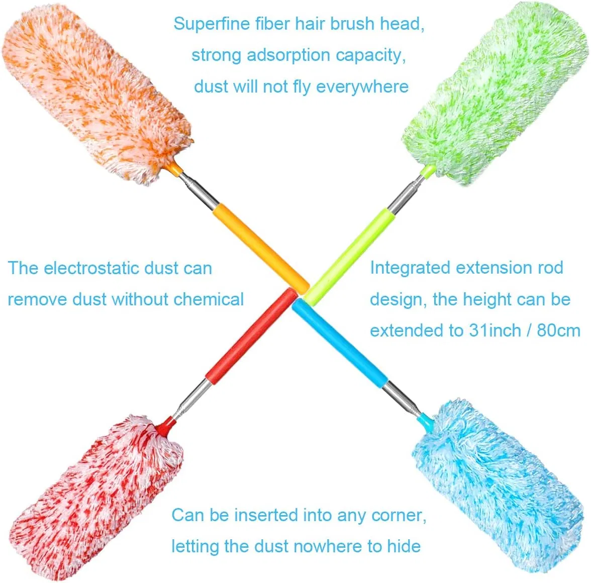 Microfiber Extendable Hand Duster, Microfibre Cleaning Tool, Microfiber Duster, Ceiling Fan Duster