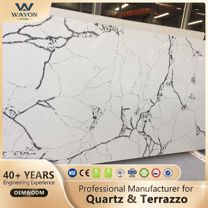 Engineered Worktop Factory Vanity Countertop Solid Surface Sheets Artificial Quartz Particle Slab