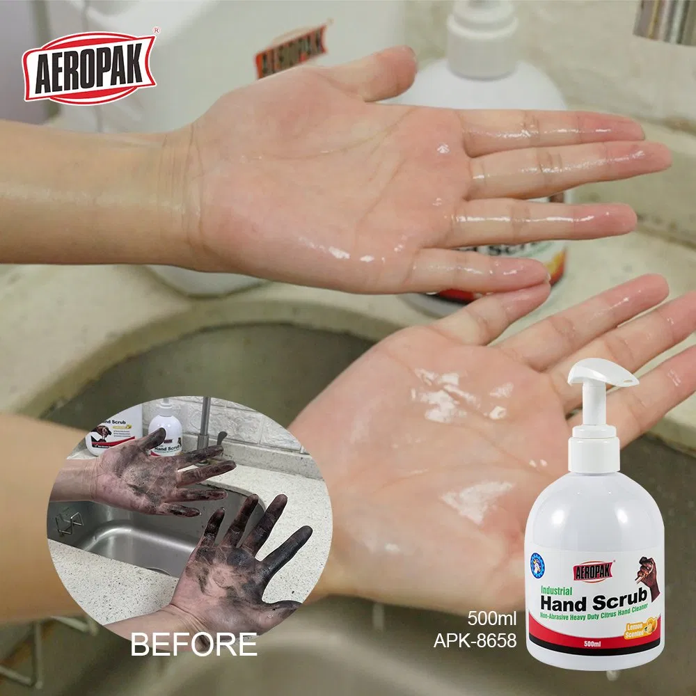 Aeropak 500ml Bottle Abrasive Granules Industrial Hand Scrub Hand Soap for Mechanics in The Automotive Industry and Constructors