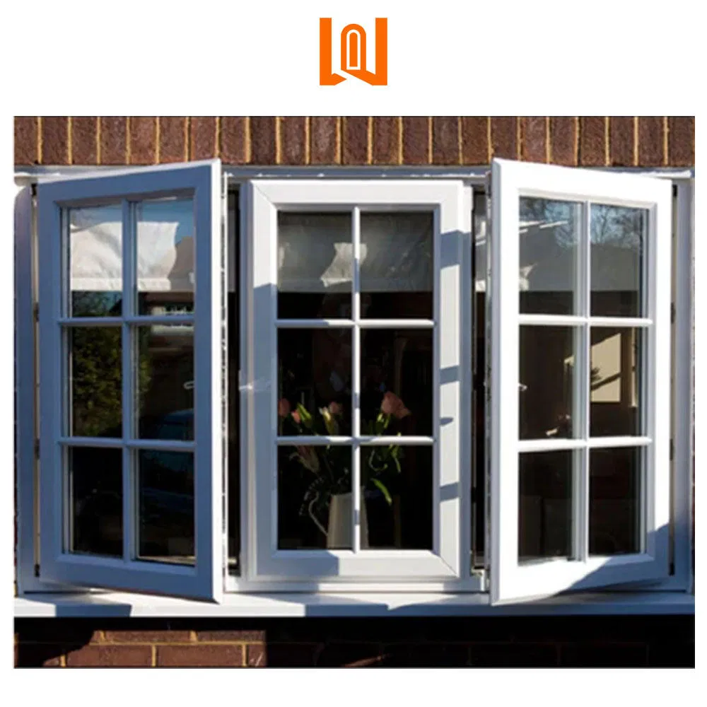 Wanjia CE Certified Double Glazed UPVC Casement Plastic PVC Windows