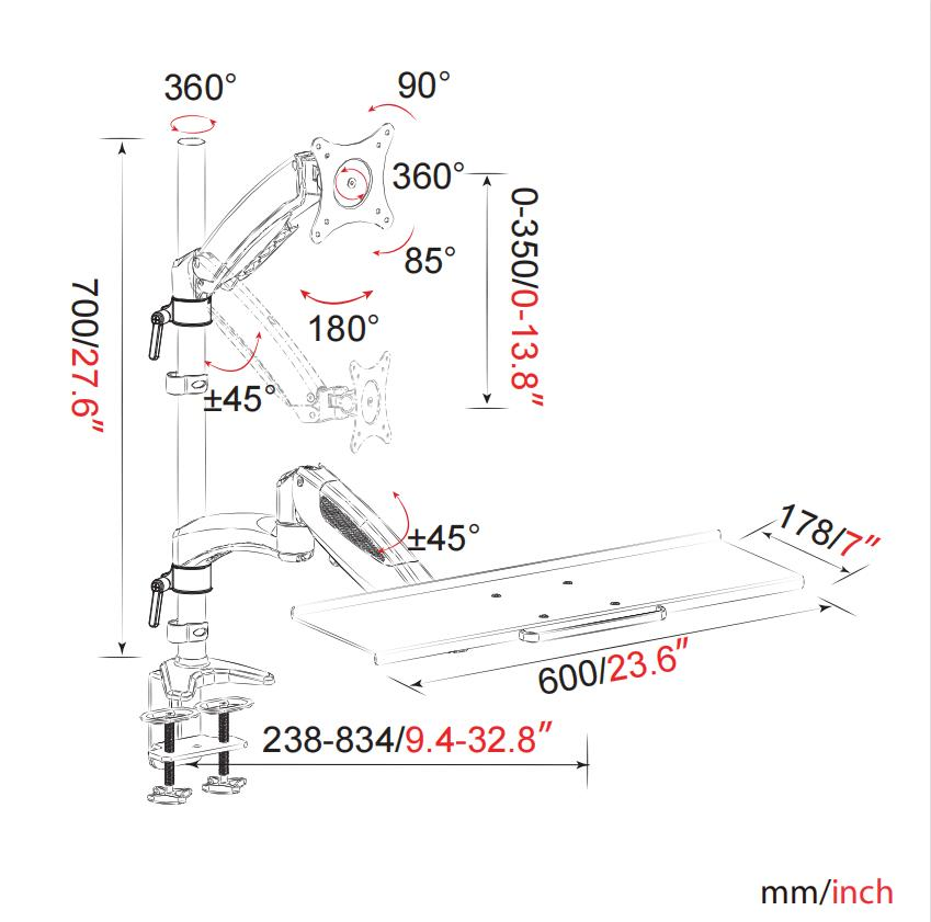Кронштейн для монитора и ноутбука Charmount