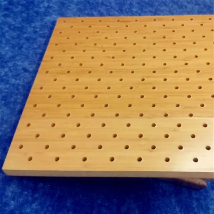 Bamboo and Wood Ceiling or Wall Panel with Acoustic Sound Absorbing Function