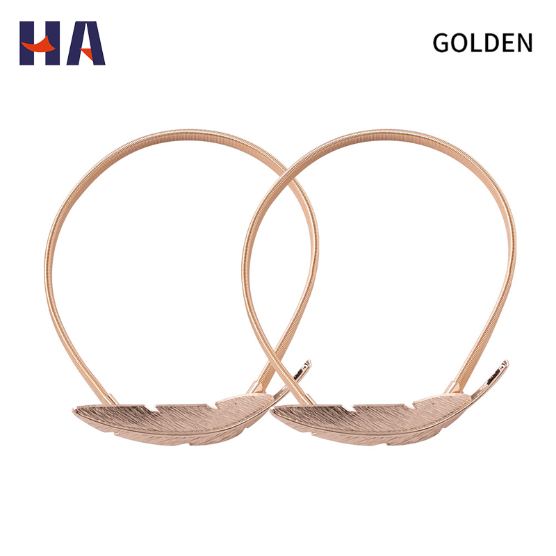 Hot Selling Feather Shape Clip Curtain Hooks Accessories Curtains Holders Tieback Buckle Home Decor Curtain Ties Back Tiebacks