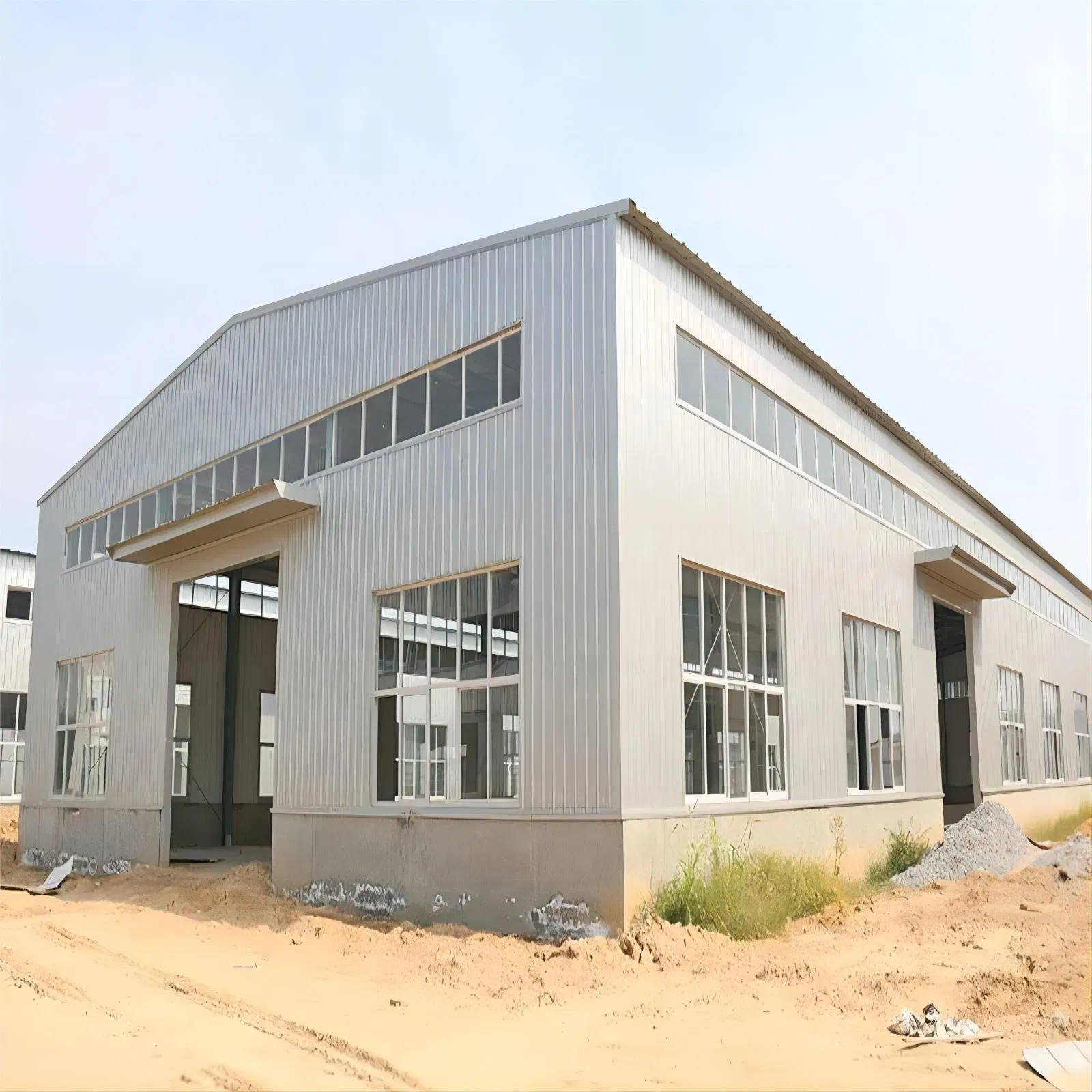 H Section Column Lightweight Steel Structure Clean Span Portal Frame Workshop