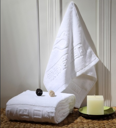 Hot Sale White Custom Luxury Towels Hotel Cotton Jacquard Weaving Bath Towel