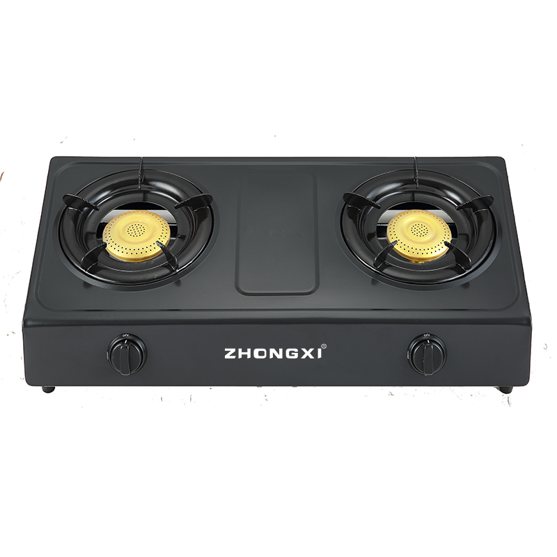 All Black Stainless Steel Double Gas Stove Bangladesh Market Hot Selling