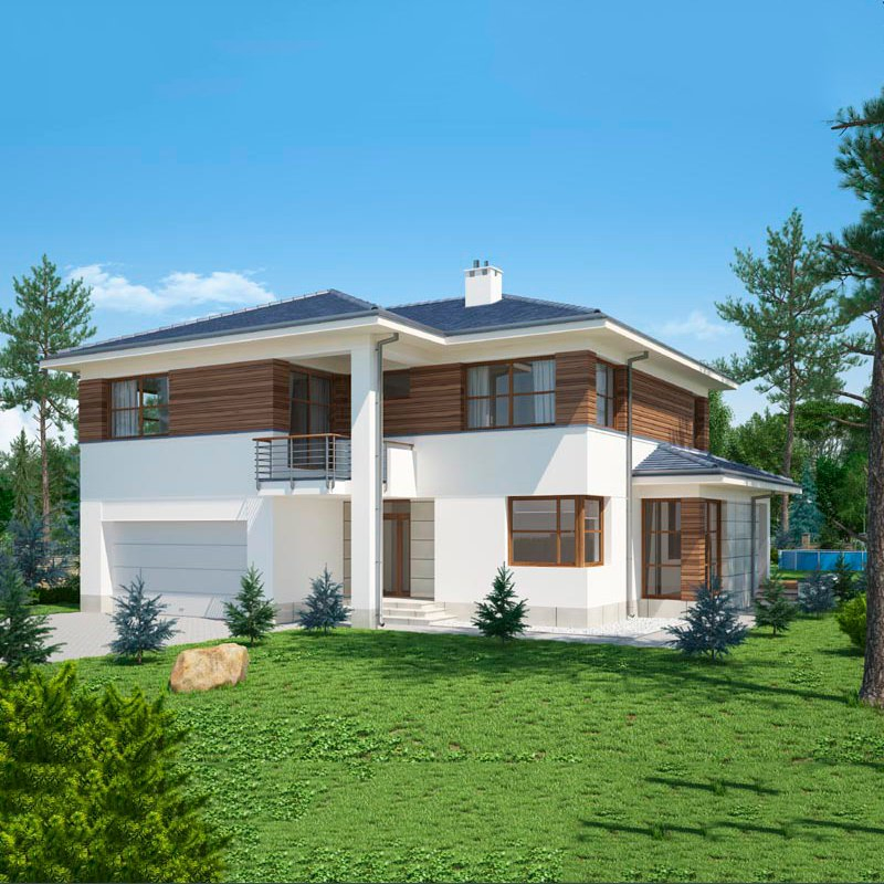 Hot Selling Two Story House Plans Prefab Houses Wooden House Design