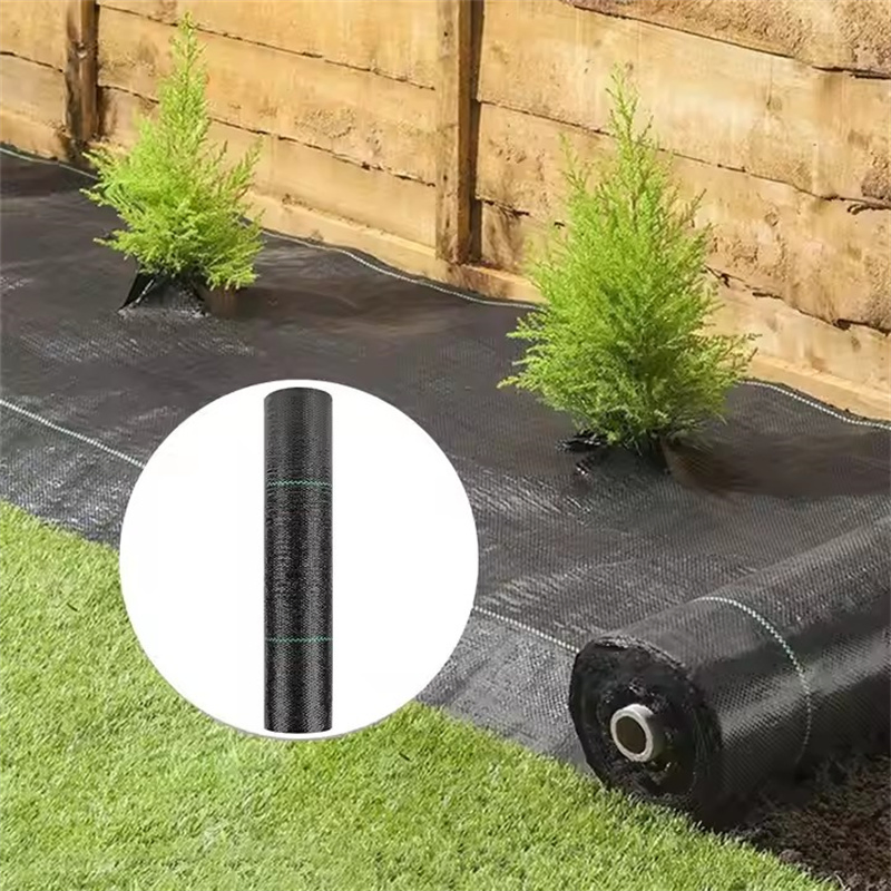 Black100GSM Agricultural Fabric Mat Plant Protection Cover Plastic Weed Mat Custom Cut