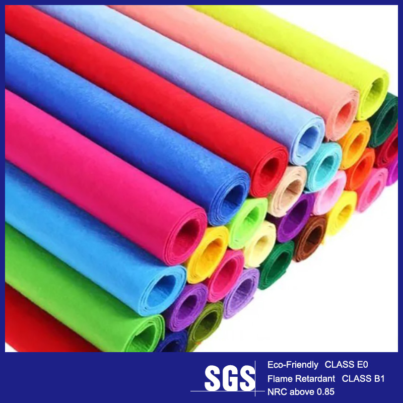 Sound Absorbing 3/9/12mm Thickness Polyester Acoustic Panel for Working Space Decoration