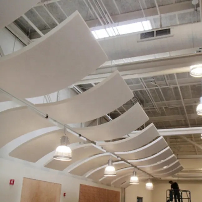 Fiberglass Decorative Curved Suspended Ceiling Acoustic Ceiling with CE