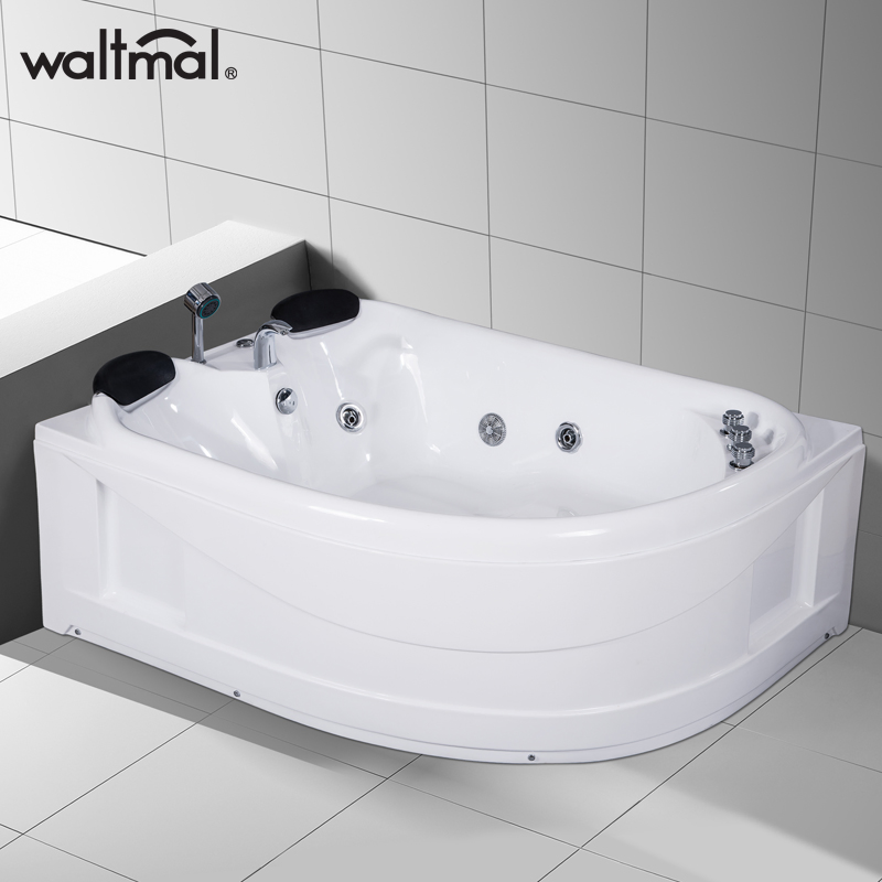 Угловая акриловая ванна с гидромассажем