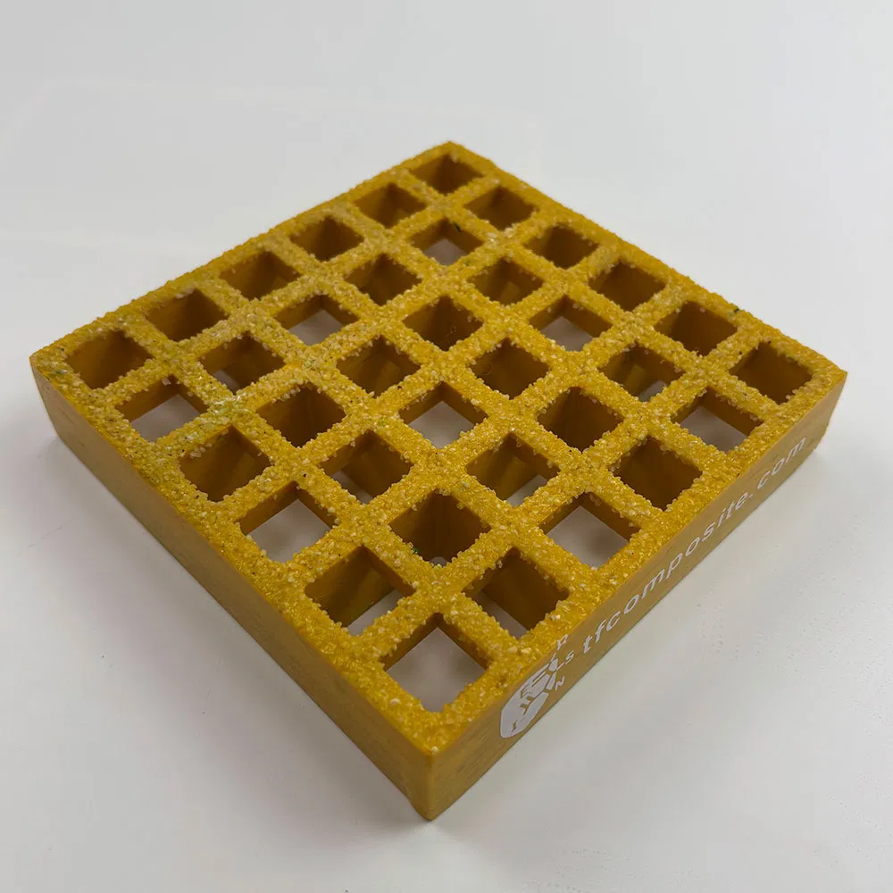 Wholesale Anti-Slip Plastic FRP/GRP Walkway Grating Flooring Fibreglass Grids/FRP Square Mesh Floor Platform Walking FRP 50*50mm Mesh Size