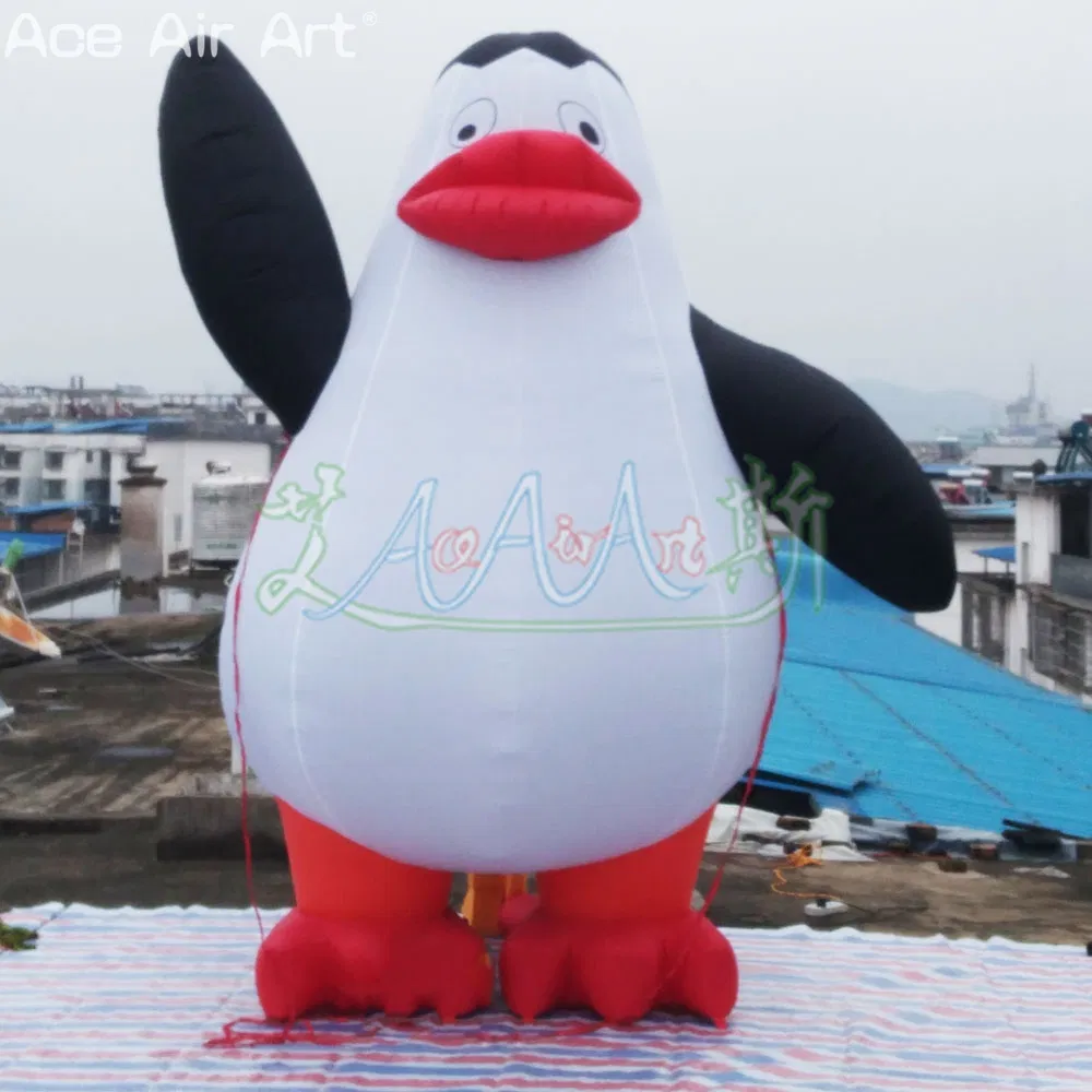Custom 3m-High Inflatable Waving Penguin Mascot for Ocean Park Decoration