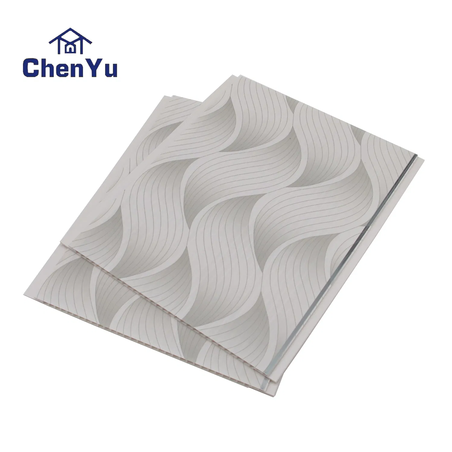 10inches 12inches 19FT Reflective Pure White Wooden Laminate UV Wall PVC Panel Sheet Board Tile Print White Glossy PVC Ceiling Panel for Apartment