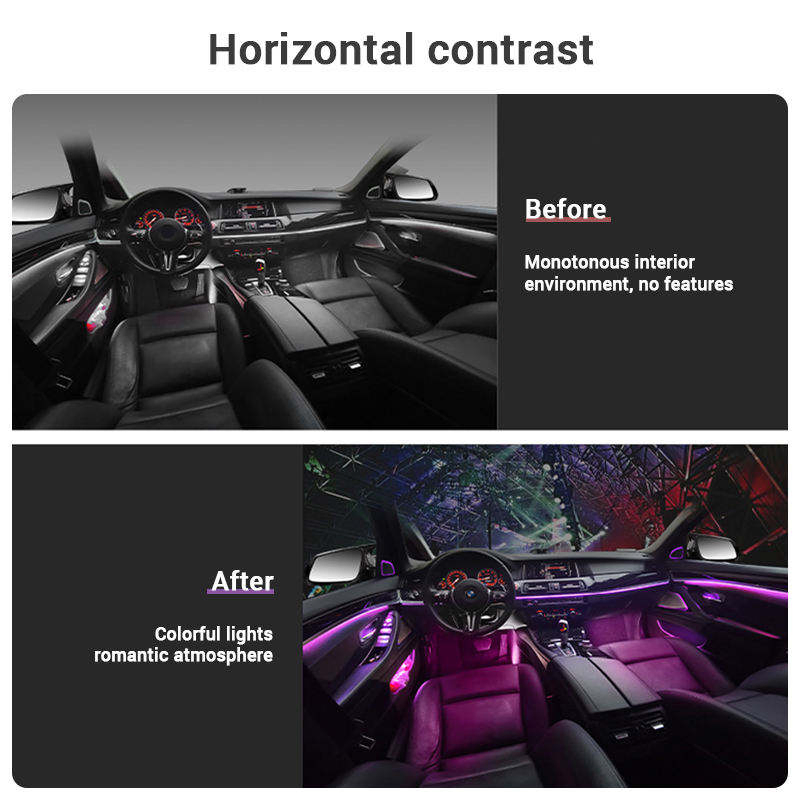 Автомобильная RGB подсветка салона 18 в 1, 64 цвета