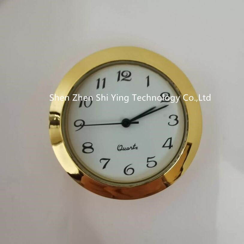 Antique Metallic Round Insert Face Clocks 60mm