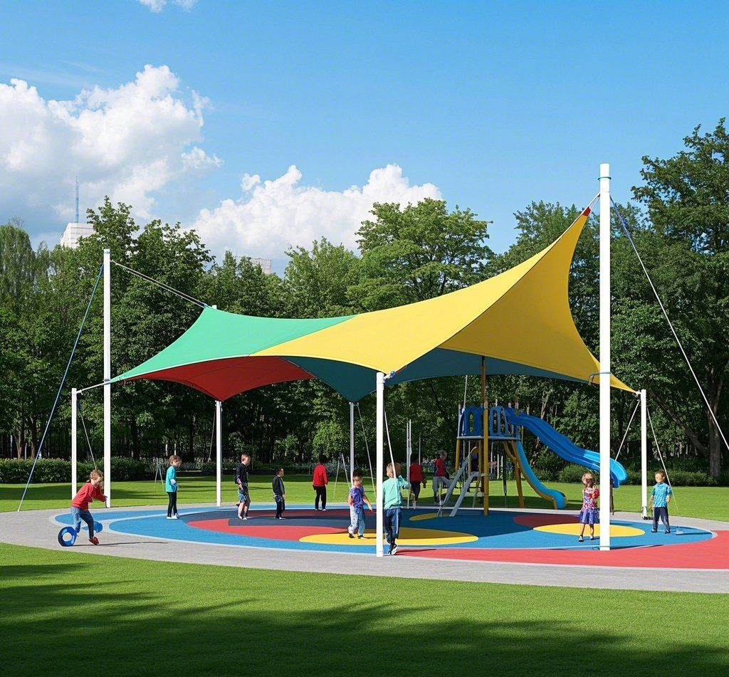 Durable Tensile Membrane Canopy for Outdoor Events and Gatherings