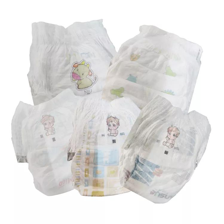 Hot Selling Factory Rejected Diapers/Nappies Baby Diapers B Grade Stocks Premium Quality Bales Baby Diaper Factory