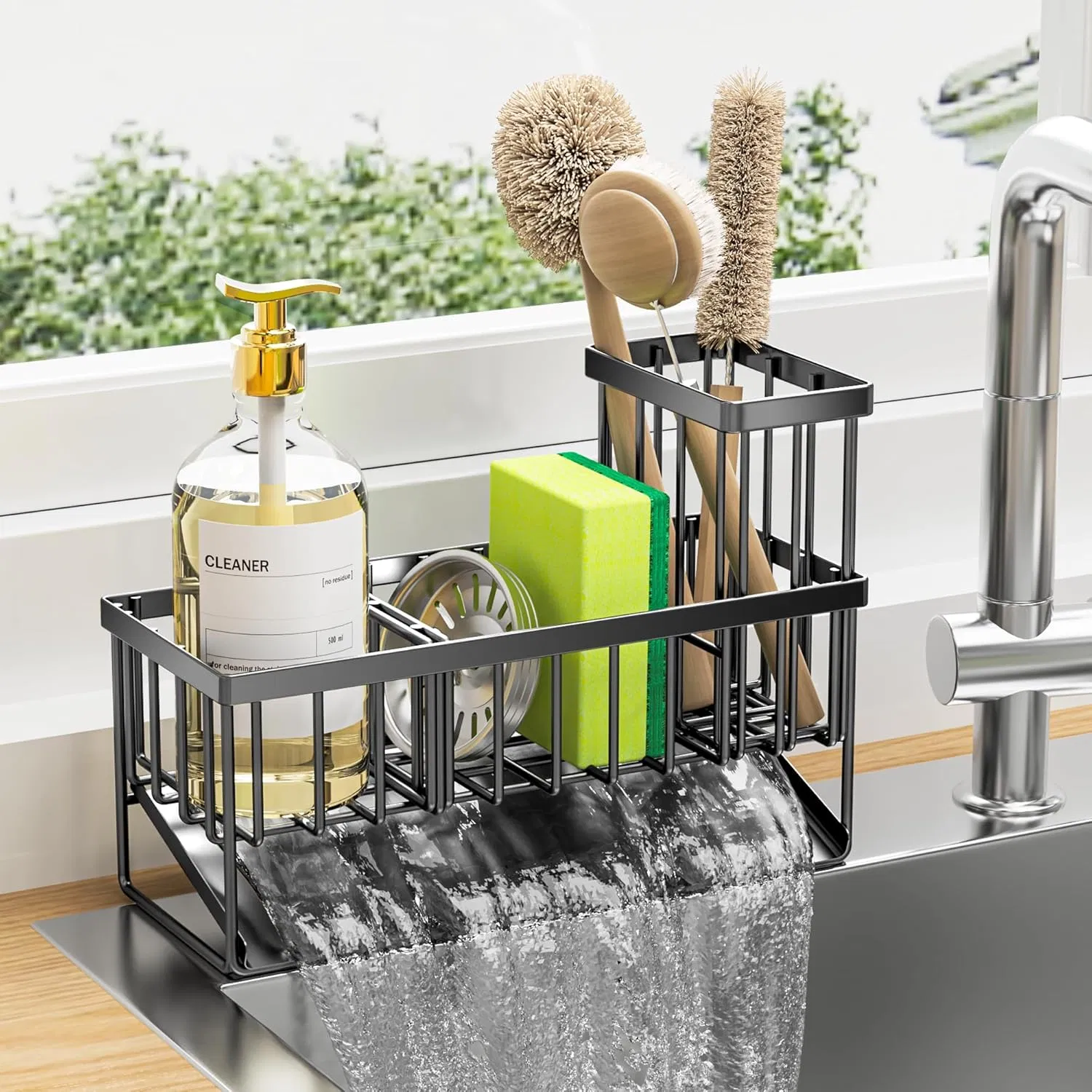 Держатель для губок и щёток Sink Caddy, нержавеющая сталь