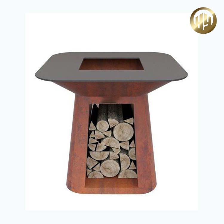 Factory Supply Laser Cut Corten Steel Heating BBQ Grills Metal Heater Fire Pit