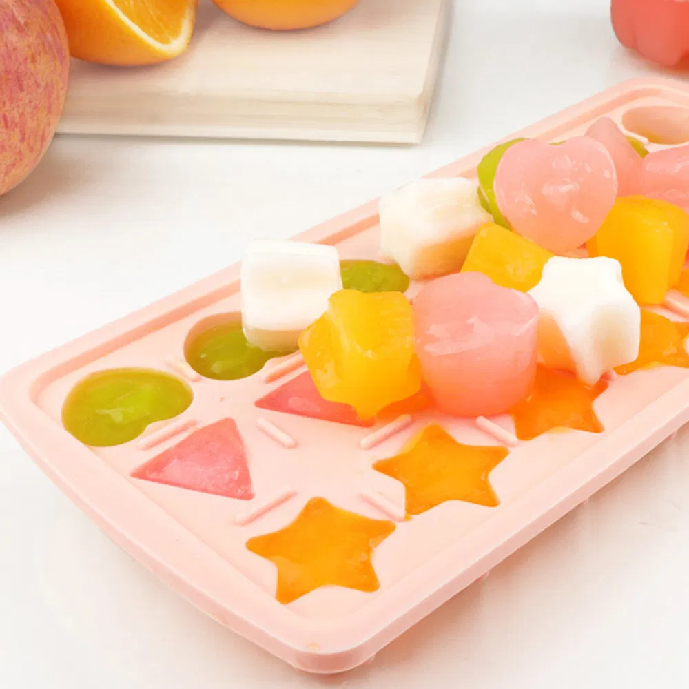 Форма для льда 'Звезда и Сердце' из силикона, 24 ячейки