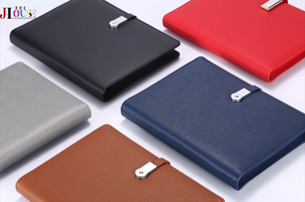Custom Logo All-in-One A5 Charging Notebook with 16GB USB and 8000mAh Power Bank