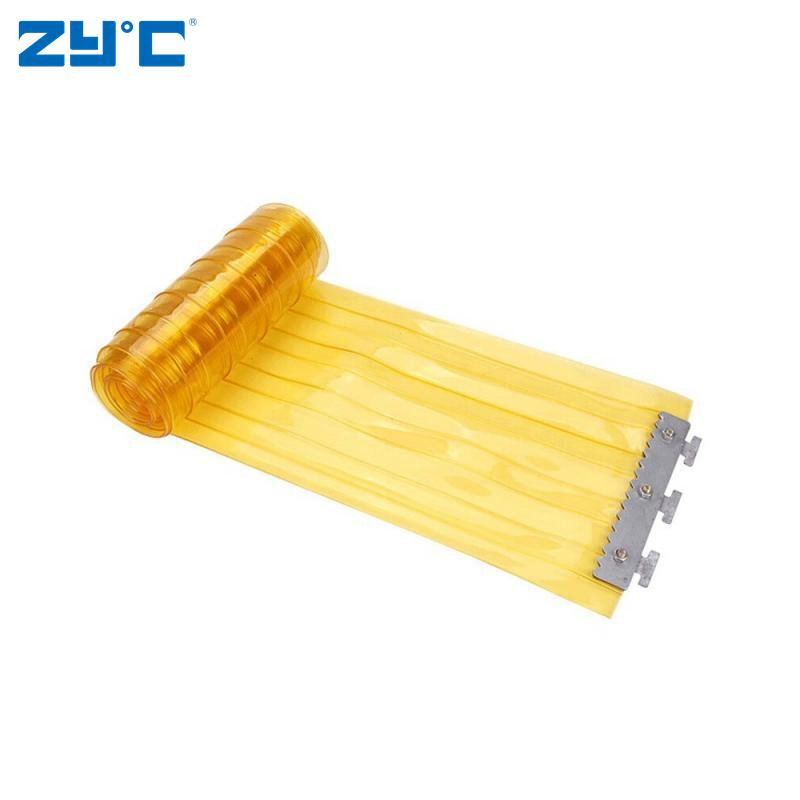 high Medium Temperature Cold Storage Room Flexible Transparent Plastic Strip Yellow PVC Door Curtain