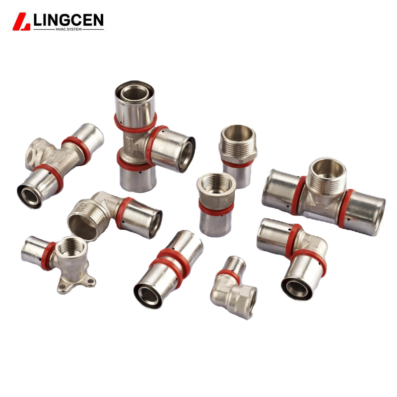 Brass Pex Al Pex Compression Press Pipe Fitting Union Connector Equal Coupling