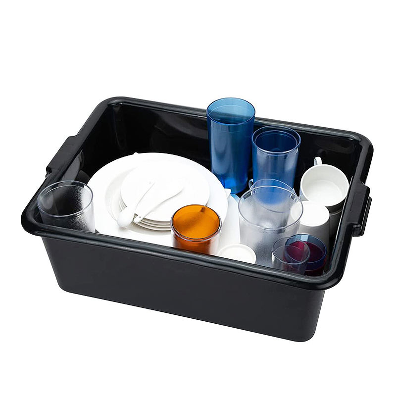 Restaurant Kitchen Storage Box Stackable Plastic Tote Bins Tote Box with Lids