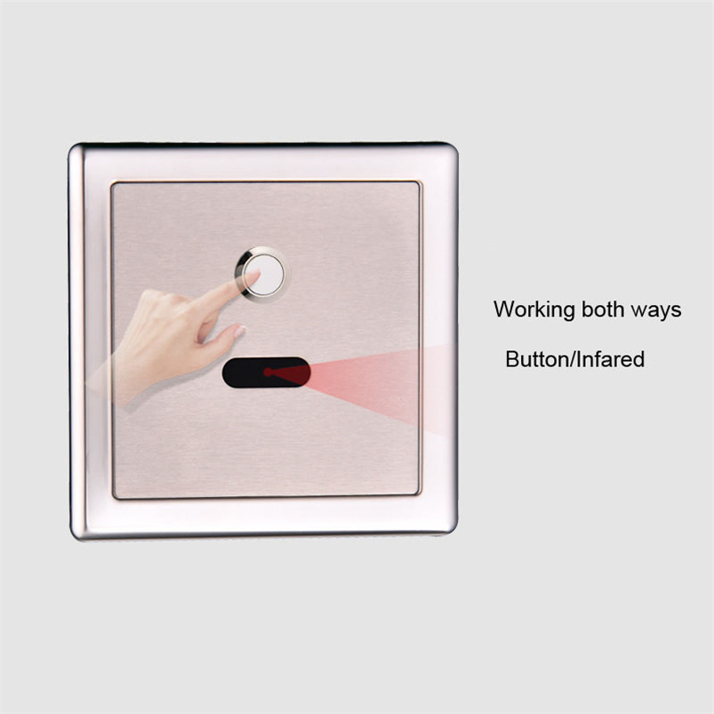 Modern Smart Induction Urinal Flush Valve with Time Delay: Horizontal Sensor, AC/DC Electronic Type, Durable Brass Material, Chrome Finish