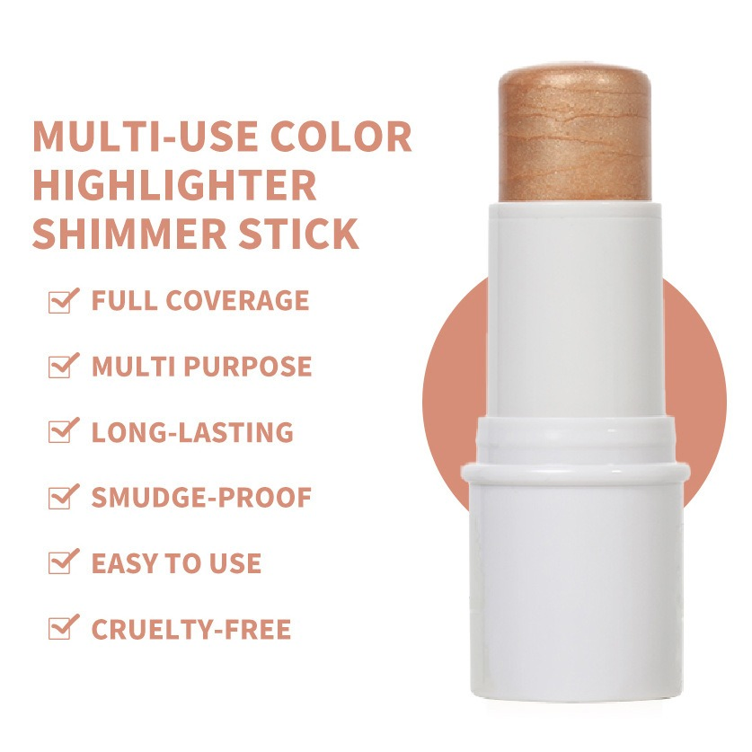 FDA Vegan Cruelty-Free Long Lasting Shimmer Finish Creamy Stick Highlight Cosmetic Beauty