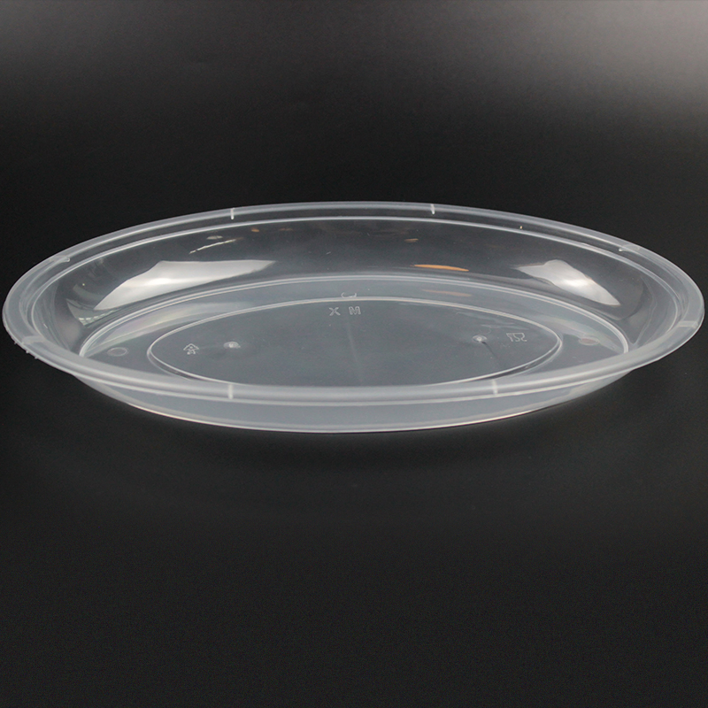 Transparent Ellipse Plate Disposable Plastic Tableware 273mm Length PP Plastic Plate Custom for Dinner