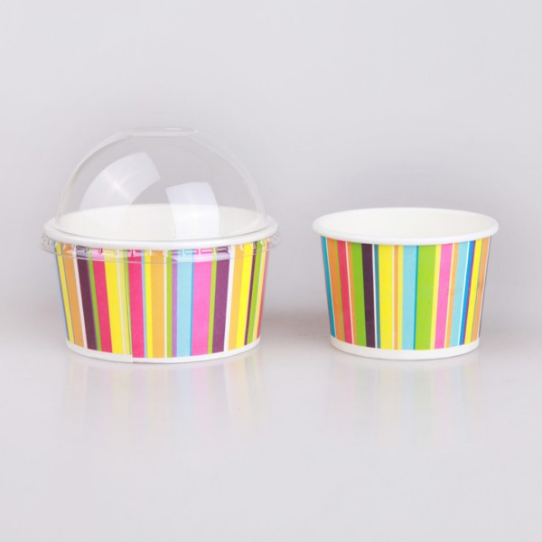 Disposable Food Grade Biodegradable Yogurt Paper Bowl Ice Cream Cup