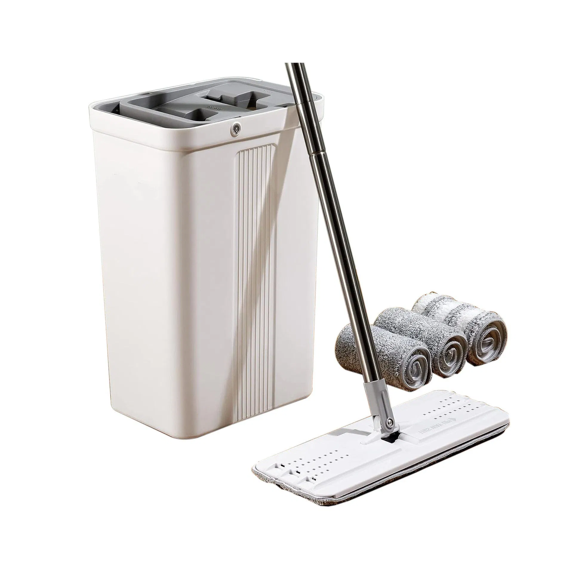 Factory Price Household Long Handle Flat Squeeze Mop Head Dust Microfiber Mops Bucket