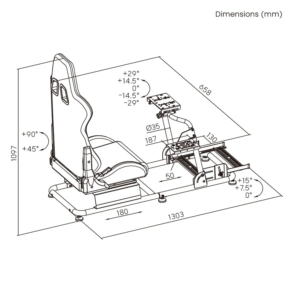 Game Seat Car Gaming Chair PS4 PS5 PC Sim Driving Simulator Racing Simulator Cockpit