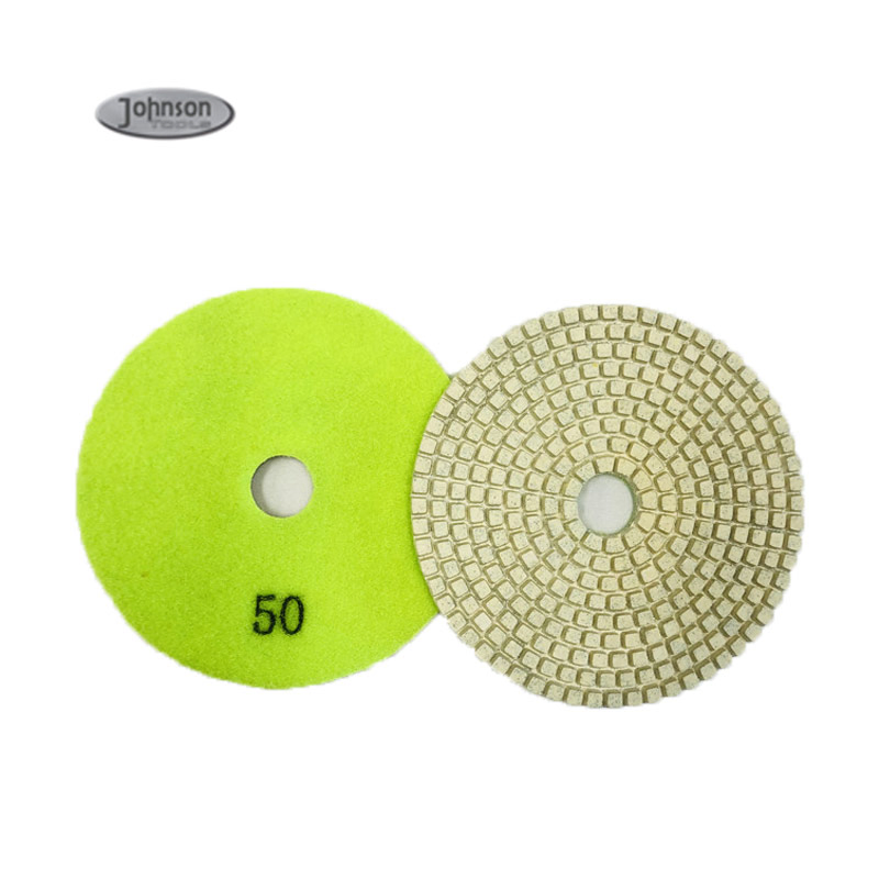 Premium 5 Inch White 7step Diamond Polishing Pads for Granite Countertops
