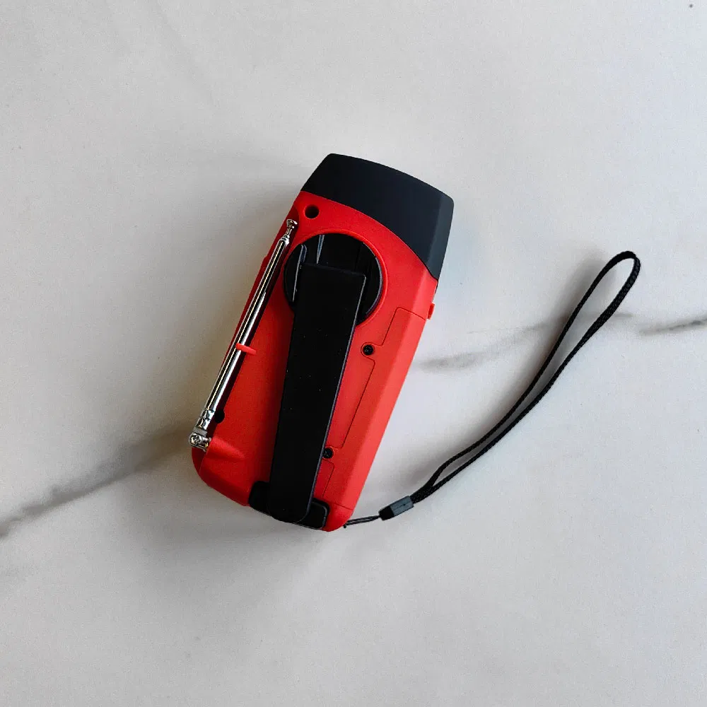 Outdoor Camping Solar Powered Hand Crank Weather Radio with LED Flashlight High Quality Solar Portable Am FM Wb Radio