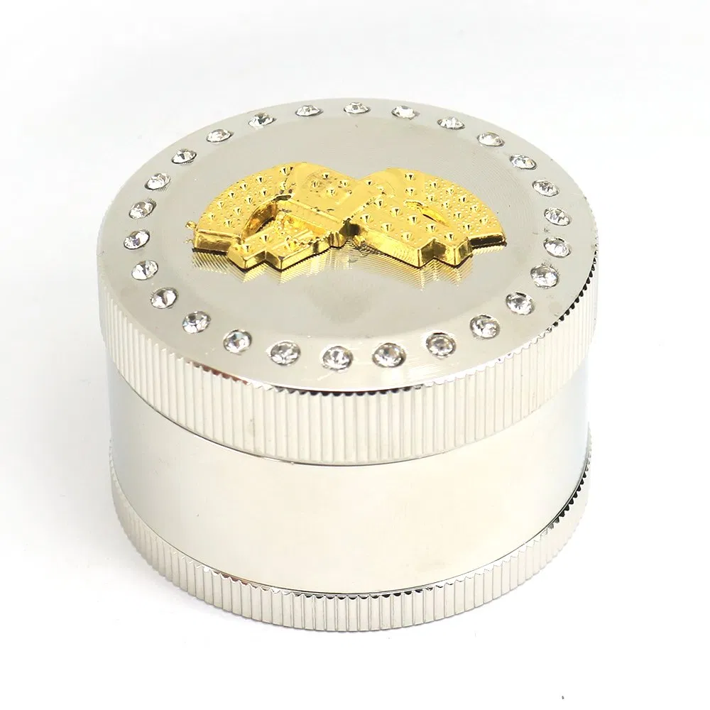 Custom Logo Tobacco Grinder Zinc Alloy Herb Grinder   Layer Herb Smoking Accessories Wholesale