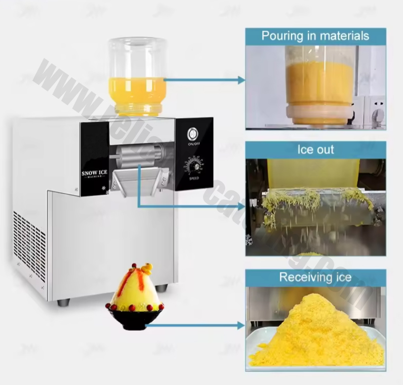 Snow Ice Machine Shaved Ice Machine Fully Automatic Industrial Snowflake Ice Maker with Energy-Saving and Smart Temperature Control