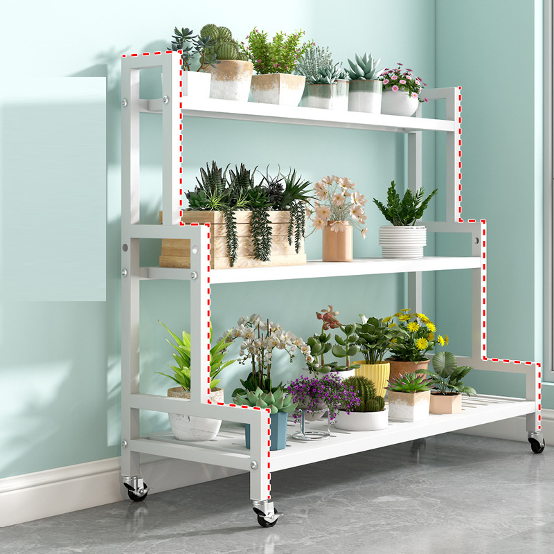 Indoor Simple Flower Stand Home Balcony Garden Flower Pot Racks Storage Rack Floor Multi-Layer Flower Stand