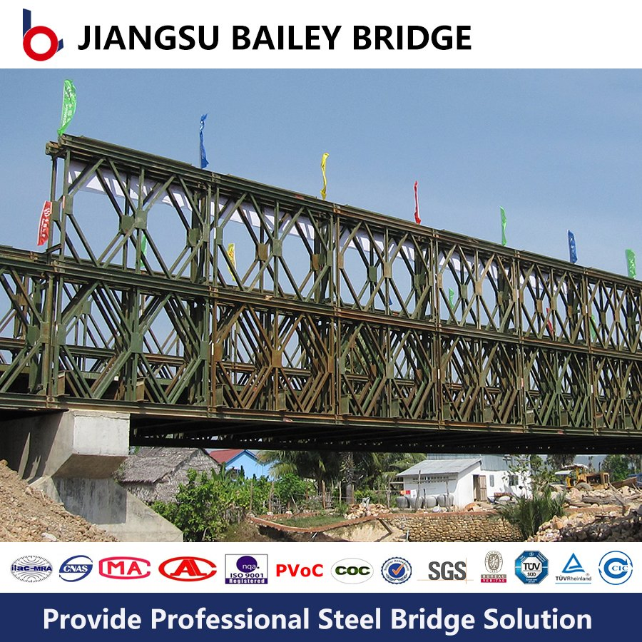 Bailey Steel Structure Low Cost Temporary Bridge for Emergency Purpose