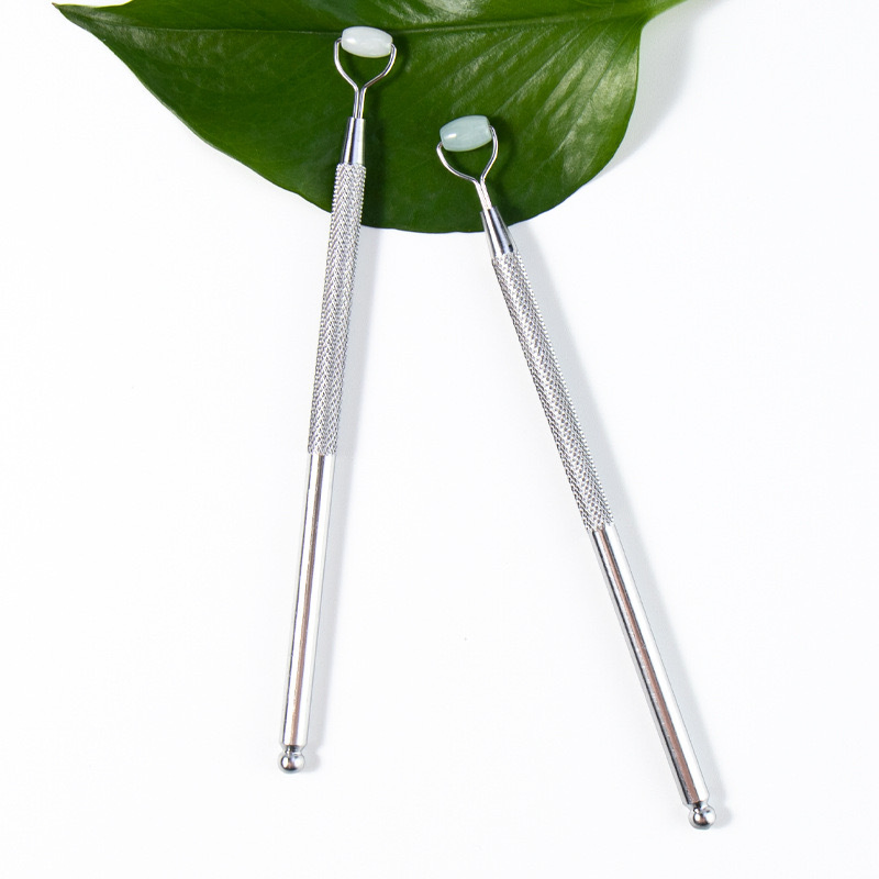 Ultimate Stainless Steel Gua Sha Lifting Tool Jade Eye Facial Massage Roller