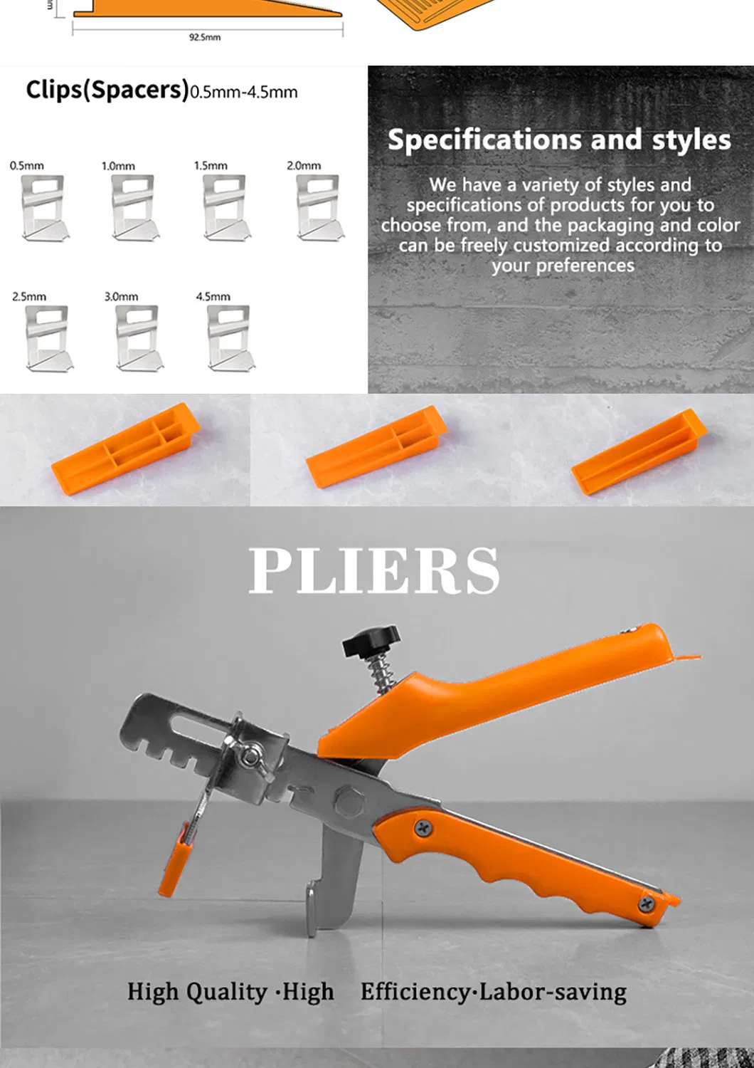 Professional Leveler for Ceramic Tiles Tile Accessories Spacers Clips System Tiles Clips