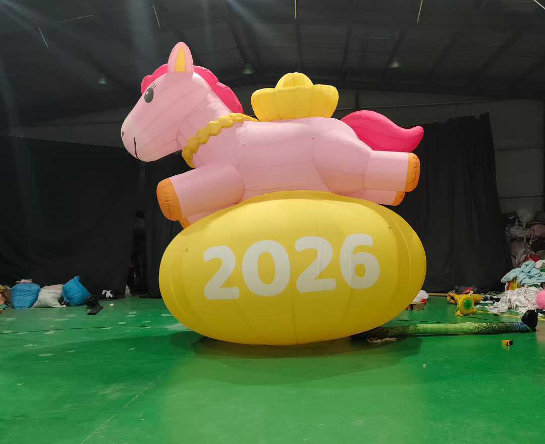 Boyi Inflatable 2026 Horse Year Cartoon for Decoration