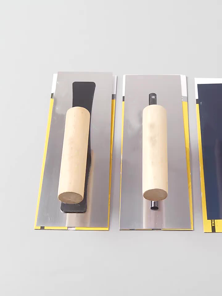 Professional Concrete Stainless Steel Golden Plastering Trowel with Bikogrip Handle