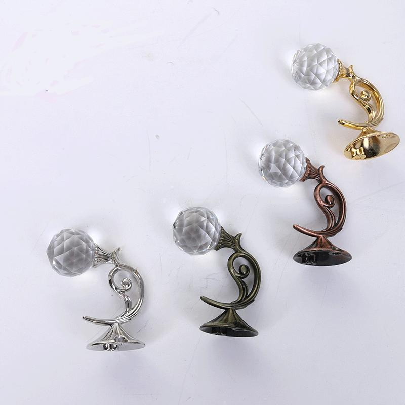 Best Quality Diamond Curtain Hook Crystal Hook with Zinc Alloy Round Head Metal Tieback