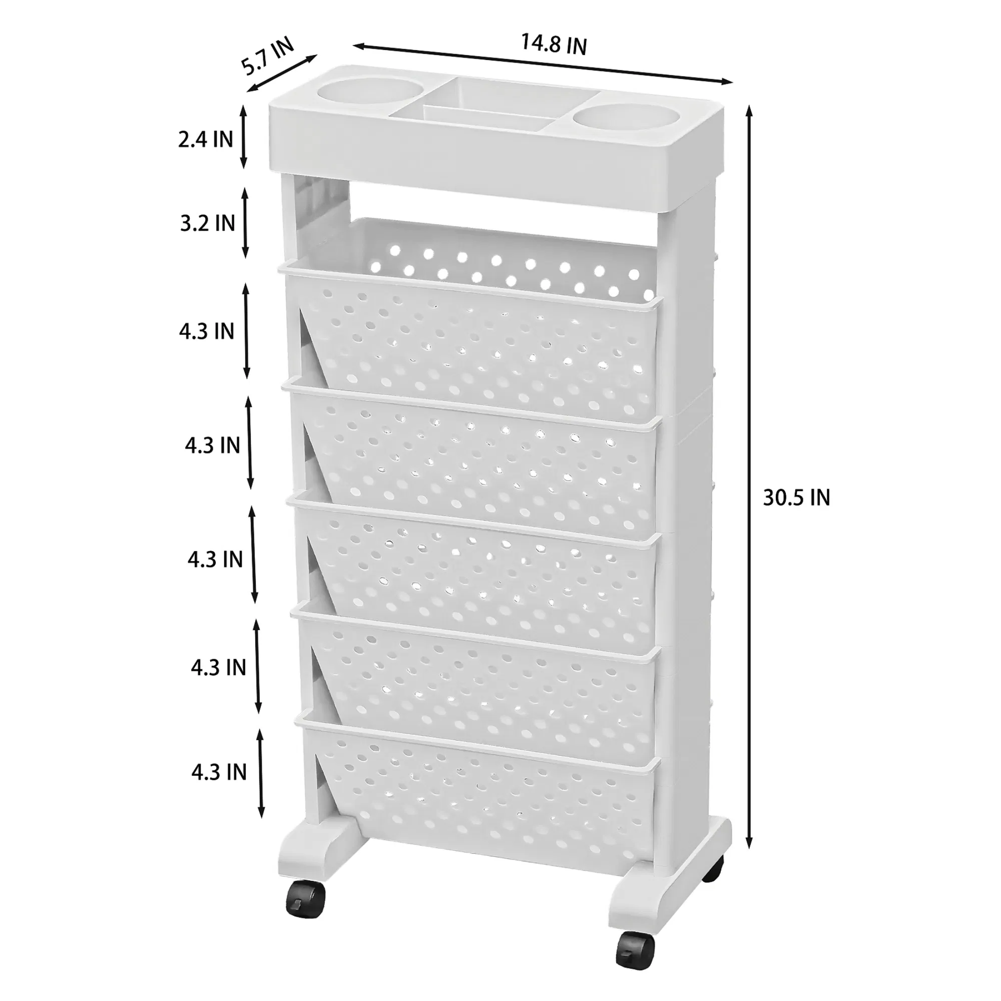 Пластиковая передвижная книжная полка на колесах