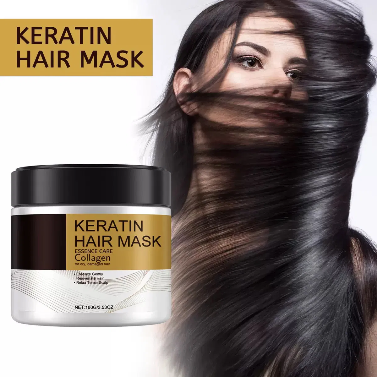 Organic Keratin Collagen Hair Care Mask Nourishing and Smooth Refreshing and Moisturizing Plump and Lustrous Hair Repairing Mask